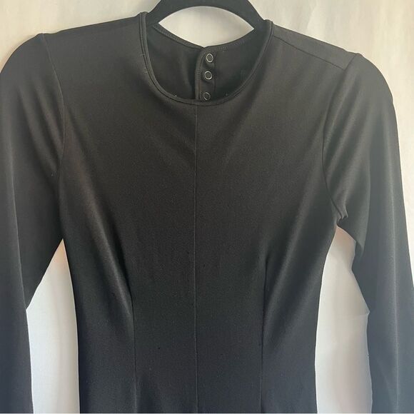 Women's Rag & Bone Black Long Sleeve Mini Dress with Back Cutout - Picture 3 of 9